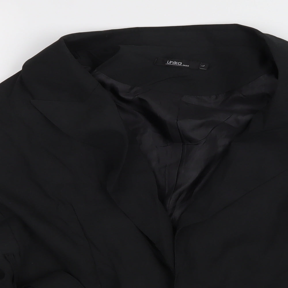 Unika Womens Black   Overcoat Jacket Size 14