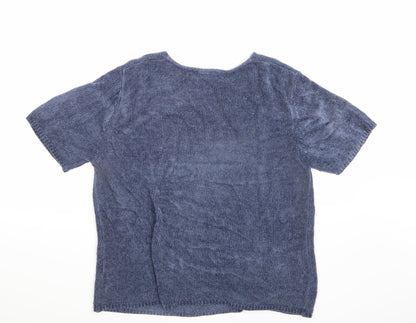Back view of BHS women’s blue basic, size UK 16