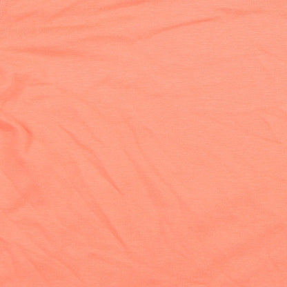 Brand and care label for Marks & Spencer women’s orange, size UK 16