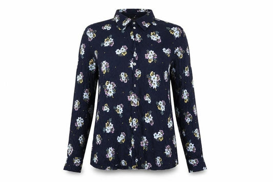 Marks and Spencer Womens Blue Floral  Basic Blouse Size 10