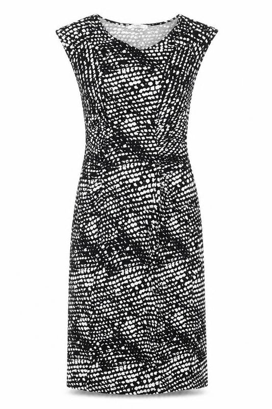 Oasis Womens Black Animal Print  A-Line  Size 10
