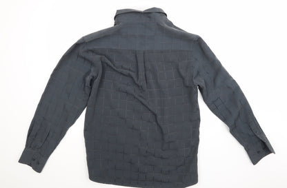 Back view of George men’s grey check button-up, size L