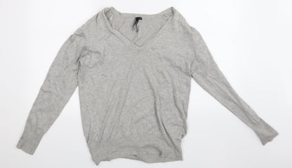 Additional front view of intution women’s grey jumper, size UK 14