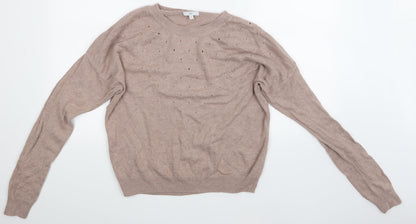 Additional front view of Gap women’s beige jumper, size UK 14