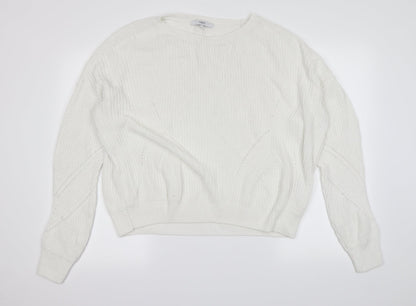 Front view of Marks & Spencer women’s ivory jumper, size M