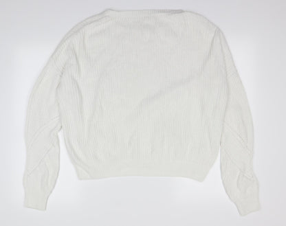 Back view of Marks & Spencer women’s ivory jumper, size M