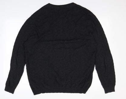 Back view of Hammond & Co men’s black pullover sweatshirt, size L