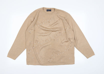 Front view of Klassique women’s beige jumper, size L