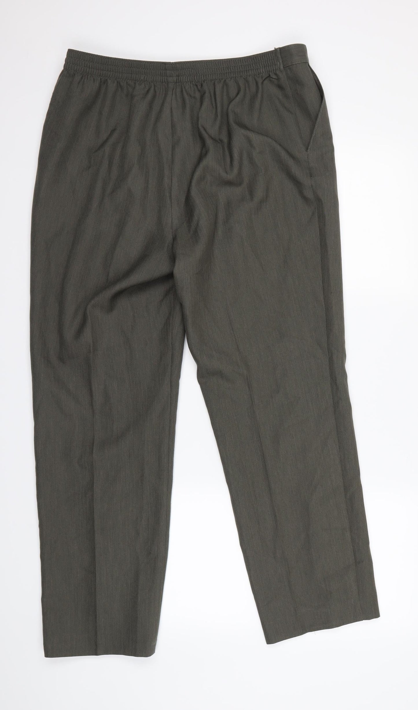 M&S  Womens Brown   Dress Pants Trousers Size 14 L29 in