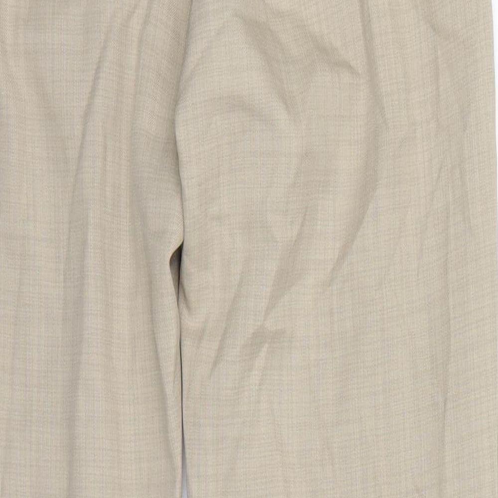 M&S  Womens Beige   Dress Pants Trousers Size 10 L27 in