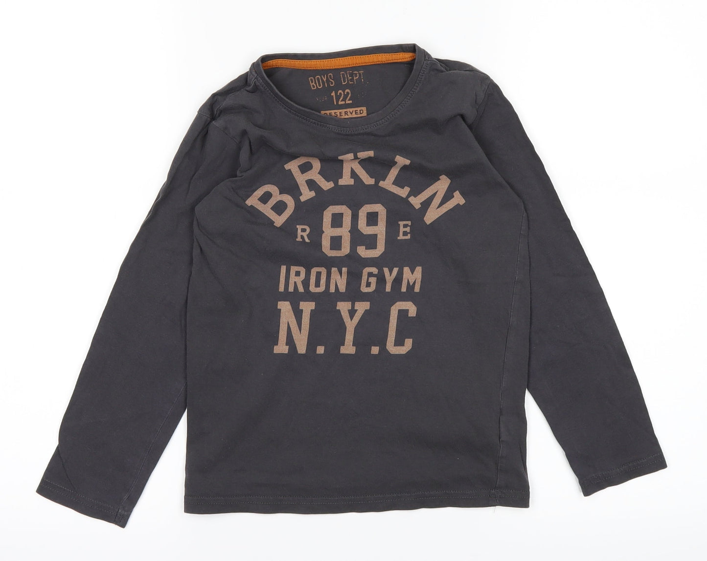 BOYS DEPT Boys Grey   Basic T-Shirt Size S
