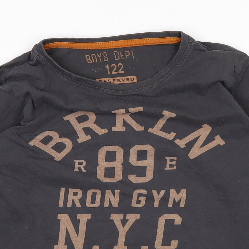BOYS DEPT Boys Grey   Basic T-Shirt Size S