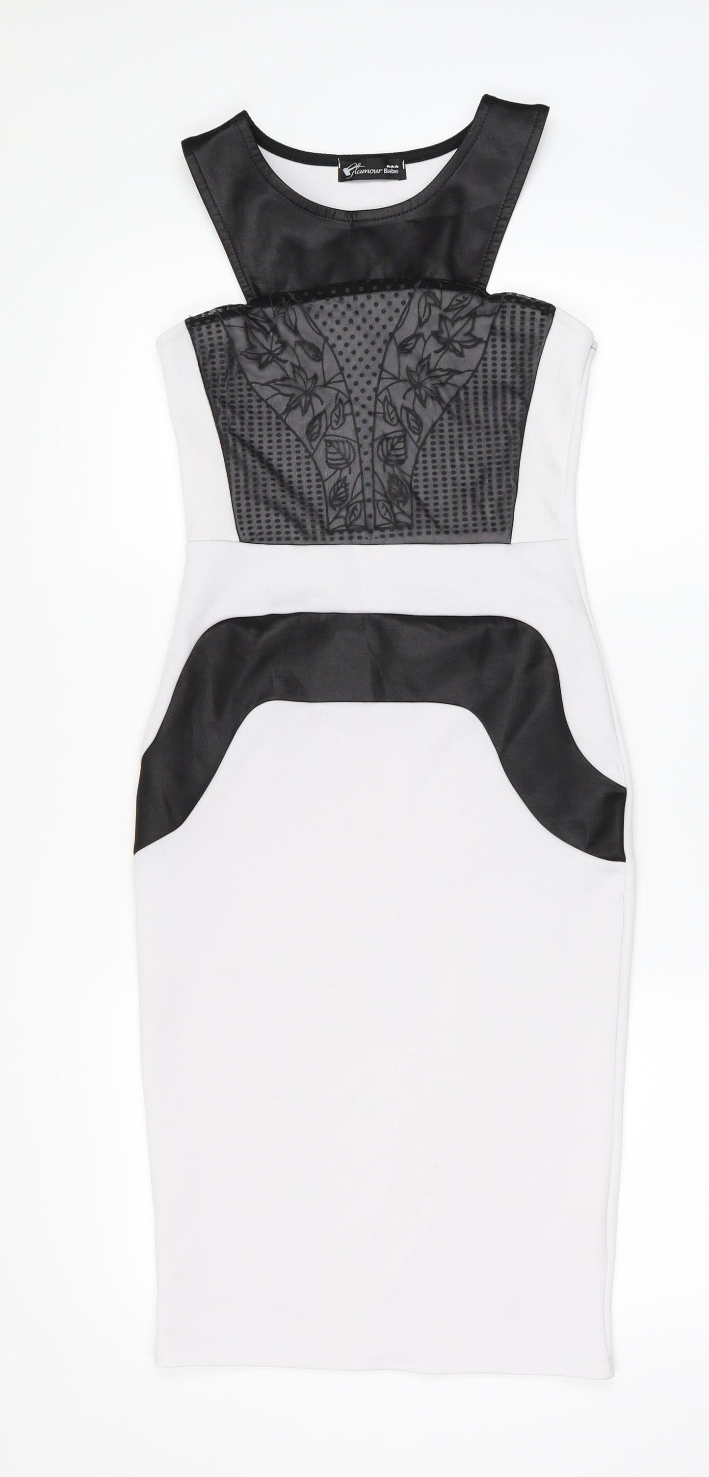 Glamour Babe Womens White   Pencil Dress  Size 8