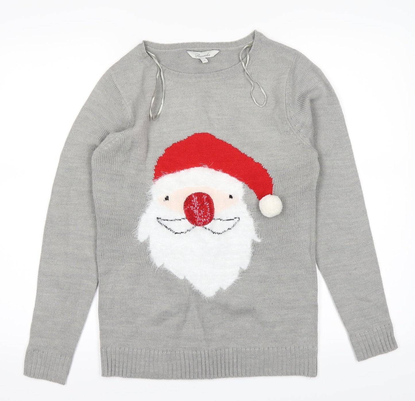 Peacocks Womens Grey   Pullover Jumper Size S
