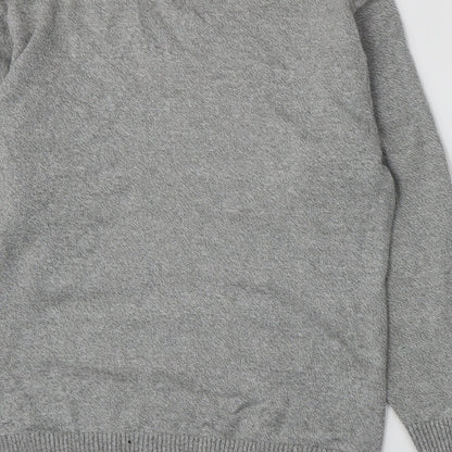 Brand and care label for Greenwoods men’s grey knit jumper, size M