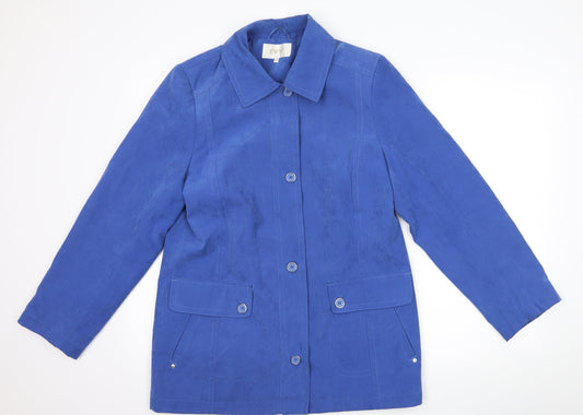 EWM Womens Blue   Overcoat Coat Size 10