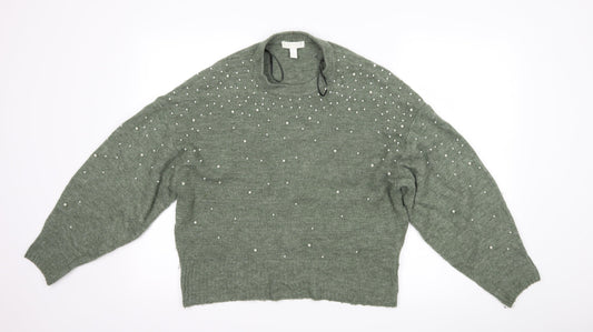 H&M Womens Green   Pullover Jumper Size M