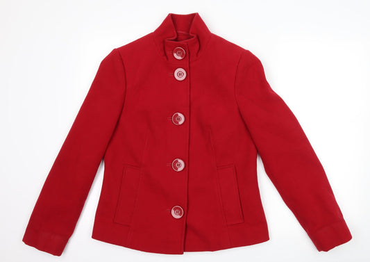 Debenhams Womens Red   Overcoat Coat Size 10