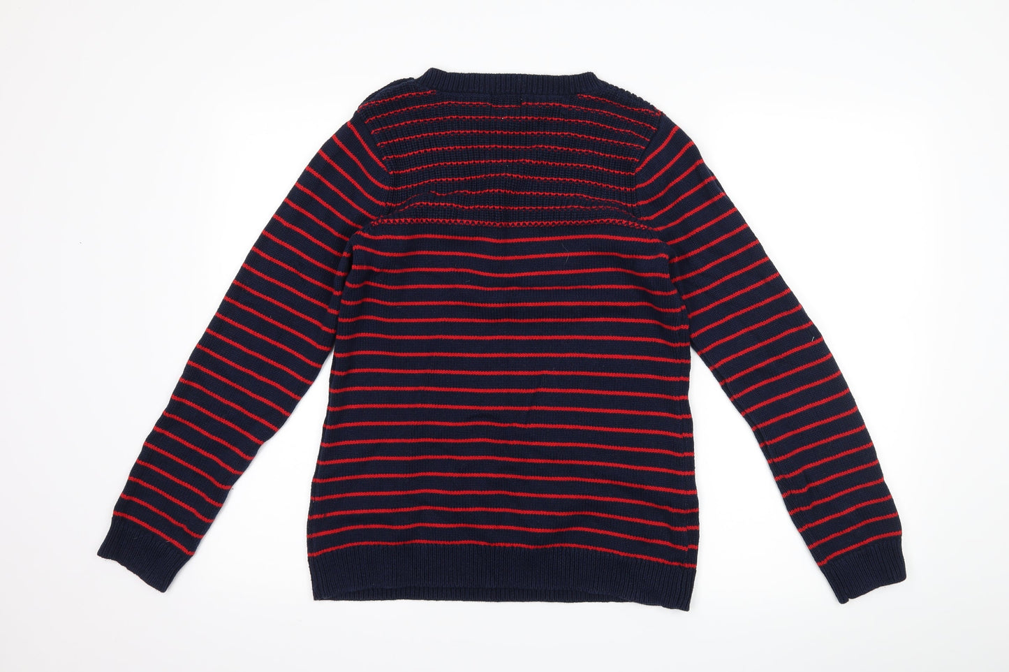 Kenar Womens Blue Striped  Pullover Jumper Size L