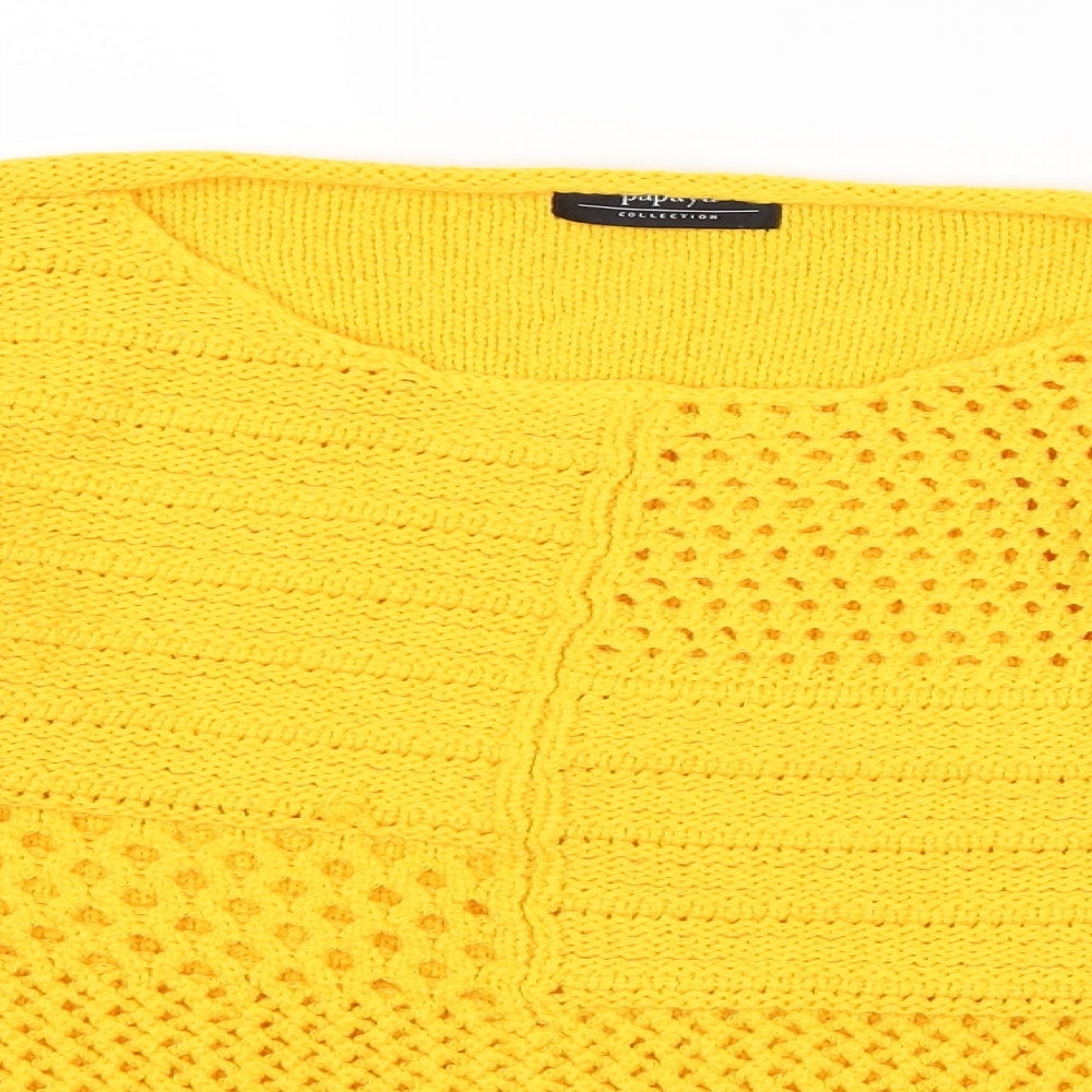 Papaya Womens Yellow   Pullover Jumper Size S