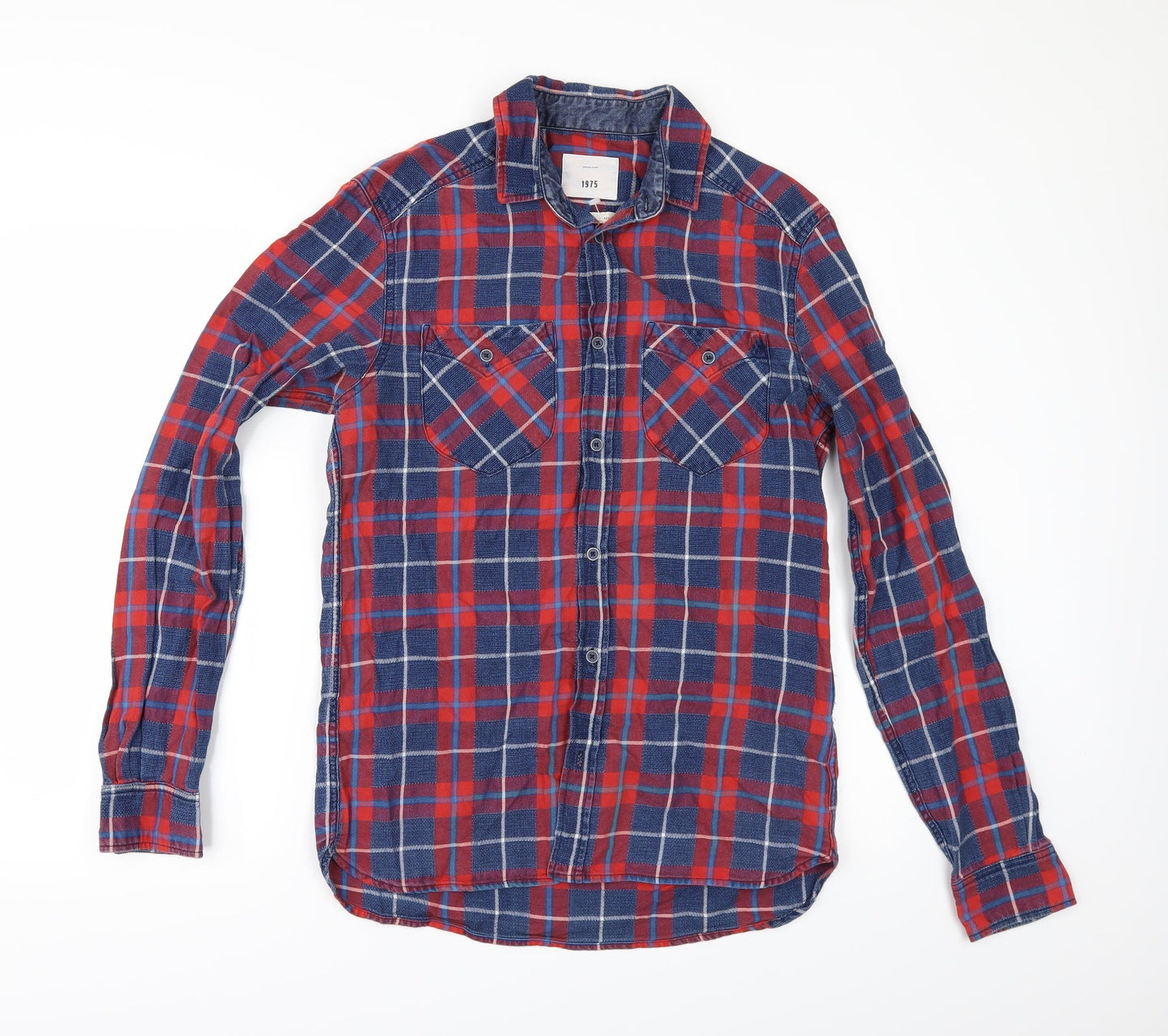 Preworn Mens Multicoloured Check   Button-Up Size S