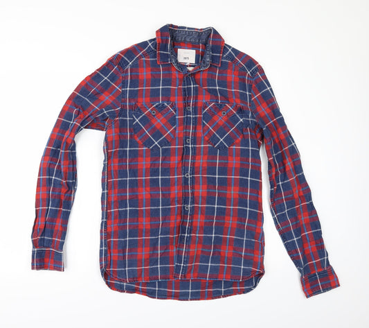Preworn Mens Multicoloured Check   Button-Up Size S