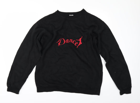origenarts Womens Black   Pullover Sweatshirt Size M