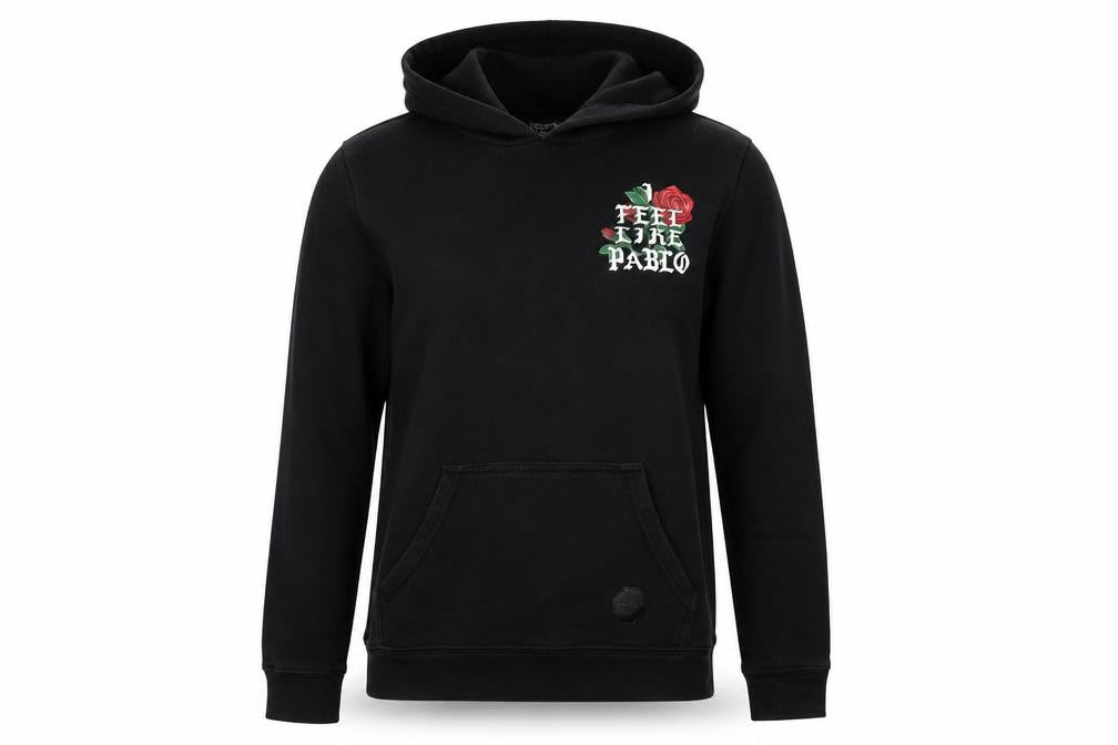 PROJECT PARIS Womens Black   Henley Hoodie Size M
