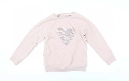 NEXT Girls Pink   Pullover Sweatshirt Size 10 Years