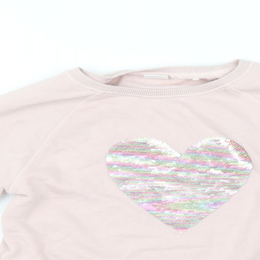 NEXT Girls Pink   Pullover Sweatshirt Size 10 Years