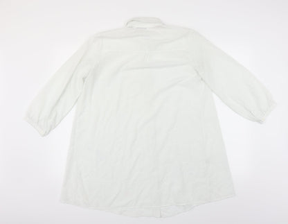 Back view of Mango women’s white basic blouse, size S