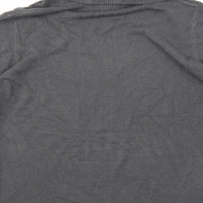 Brand and care label for Bassini women’s grey jumper, size M