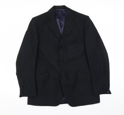 Additional front view of Jackson The Tailor men’s blue striped jacket suit jacket, size 40