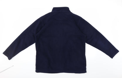 Back view of EWM women’s blue full zip jumper, size UK 14