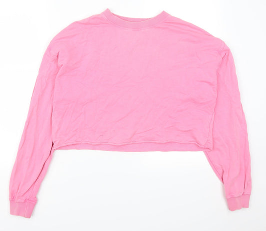 Pull & Bear Womens Pink   Pullover Sweatshirt Size S