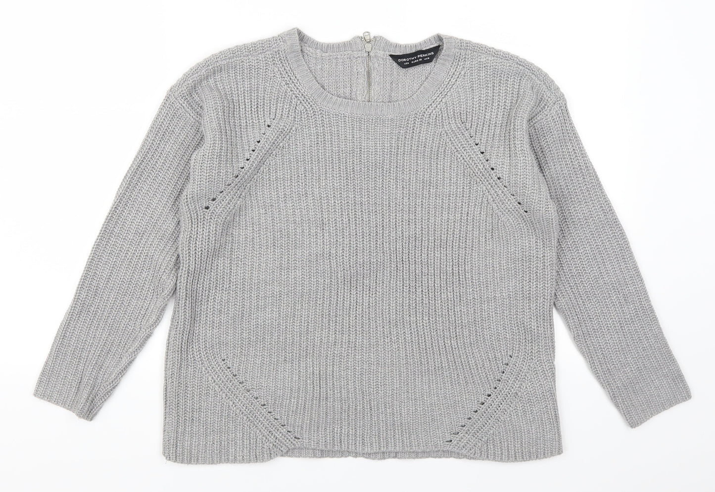 Dorothy Perkins Womens Grey   Pullover Jumper Size 10