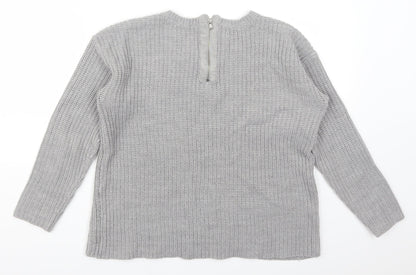 Back view of Dorothy Perkins women’s grey jumper, size UK 10