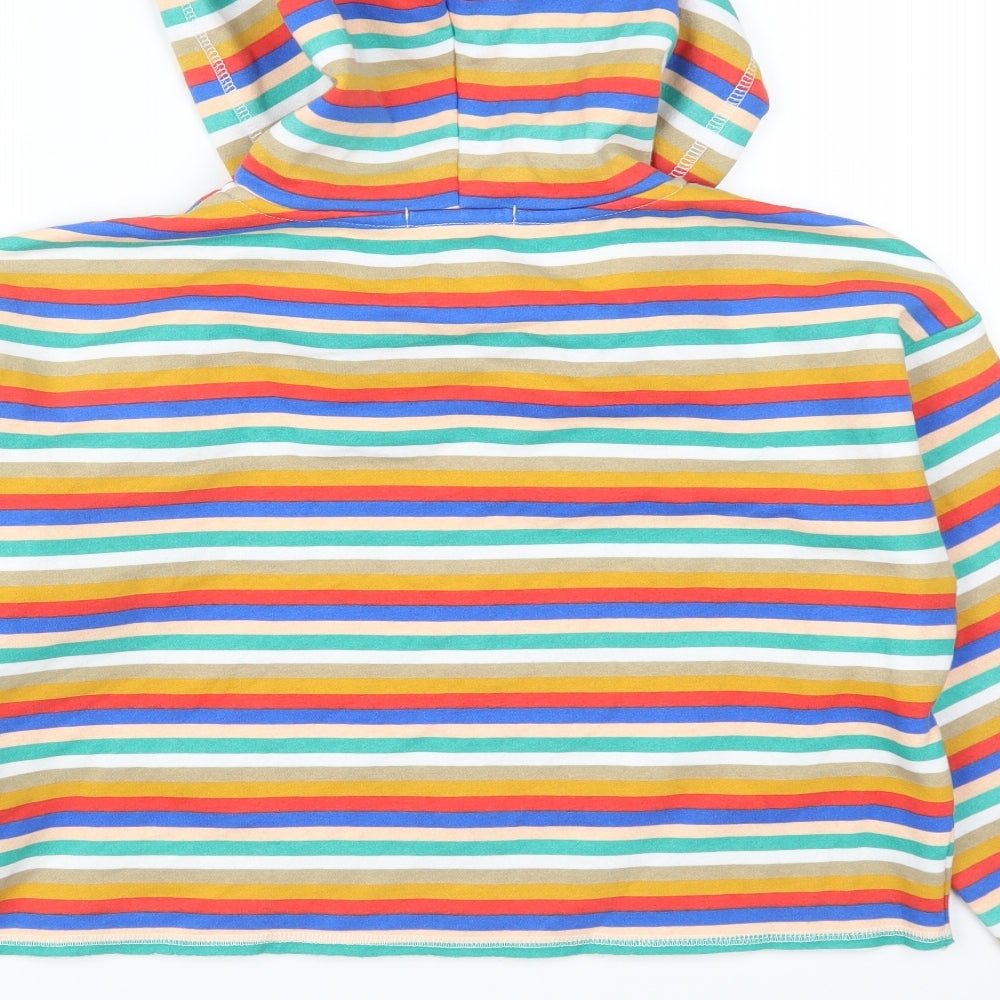 FOREVER 21 Womens Multicoloured Striped  Pullover Hoodie Size S