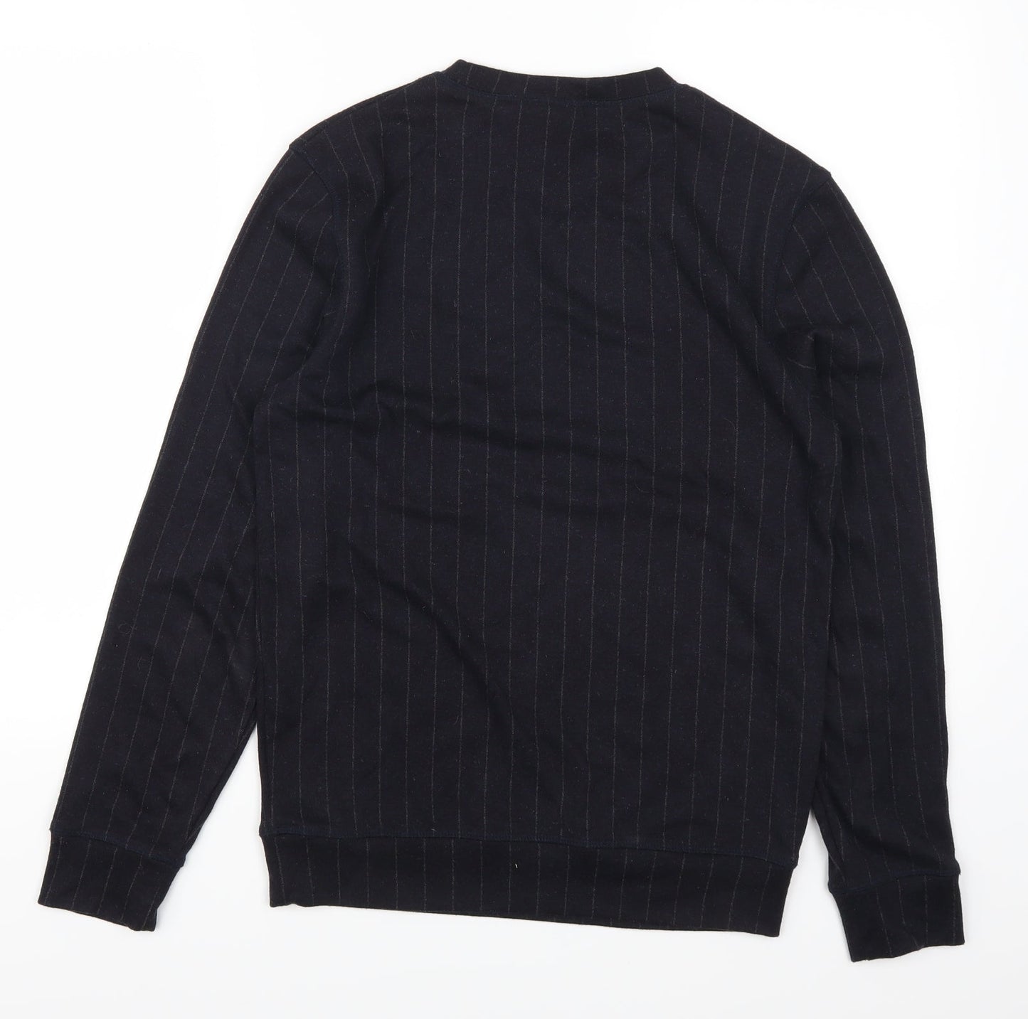 H&M Mens Blue Striped  Pullover Sweatshirt Size XS