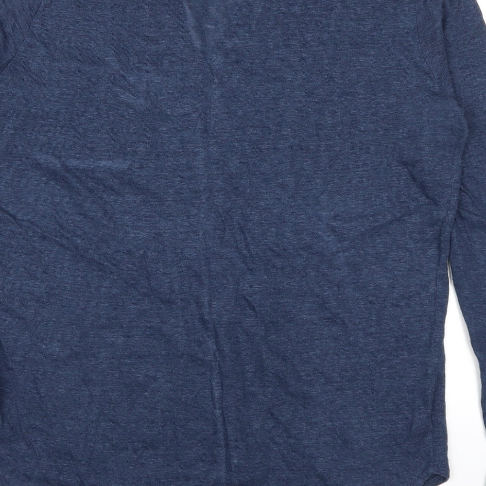 Peruggi Womens Blue   Basic T-Shirt Size 14