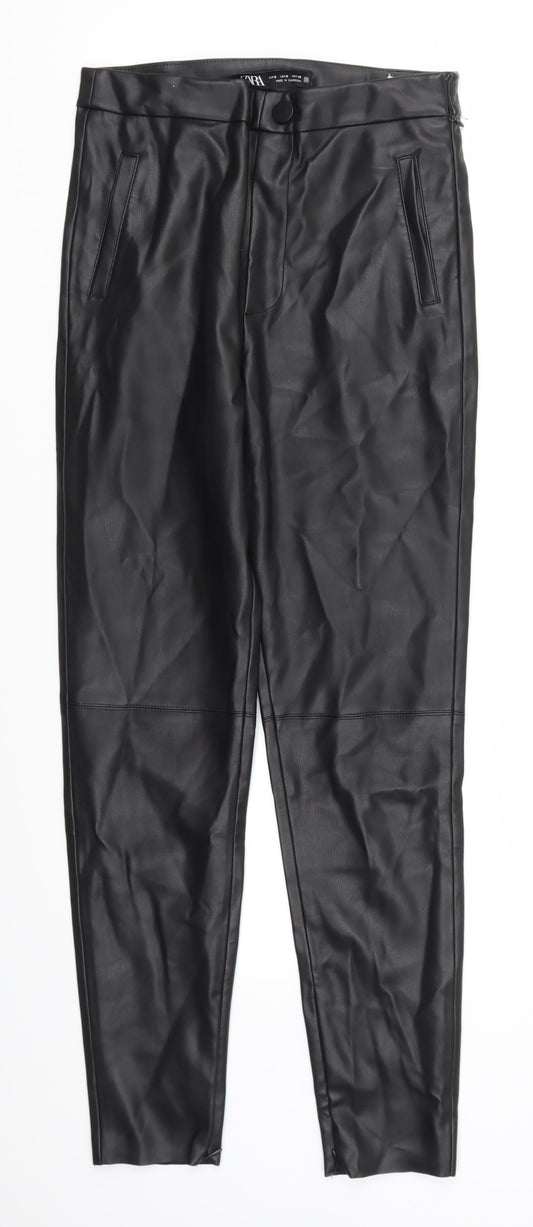 Zara Womens Black   Trousers  Size S L27 in