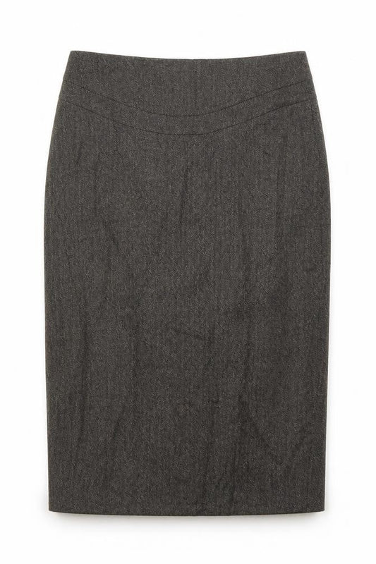 Front view of Elie Tahari women’s brown straight & pencil skirt, size UK 29, in