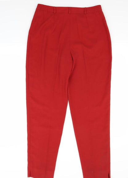 Back view of Gregory Pat women’s red trousers, size UK 16, 28-inch leg