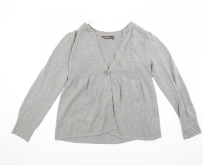 Additional front view of To the Max women’s grey cardigan jumper, size M