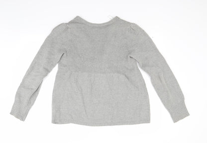 Back view of To the Max women’s grey cardigan jumper, size M