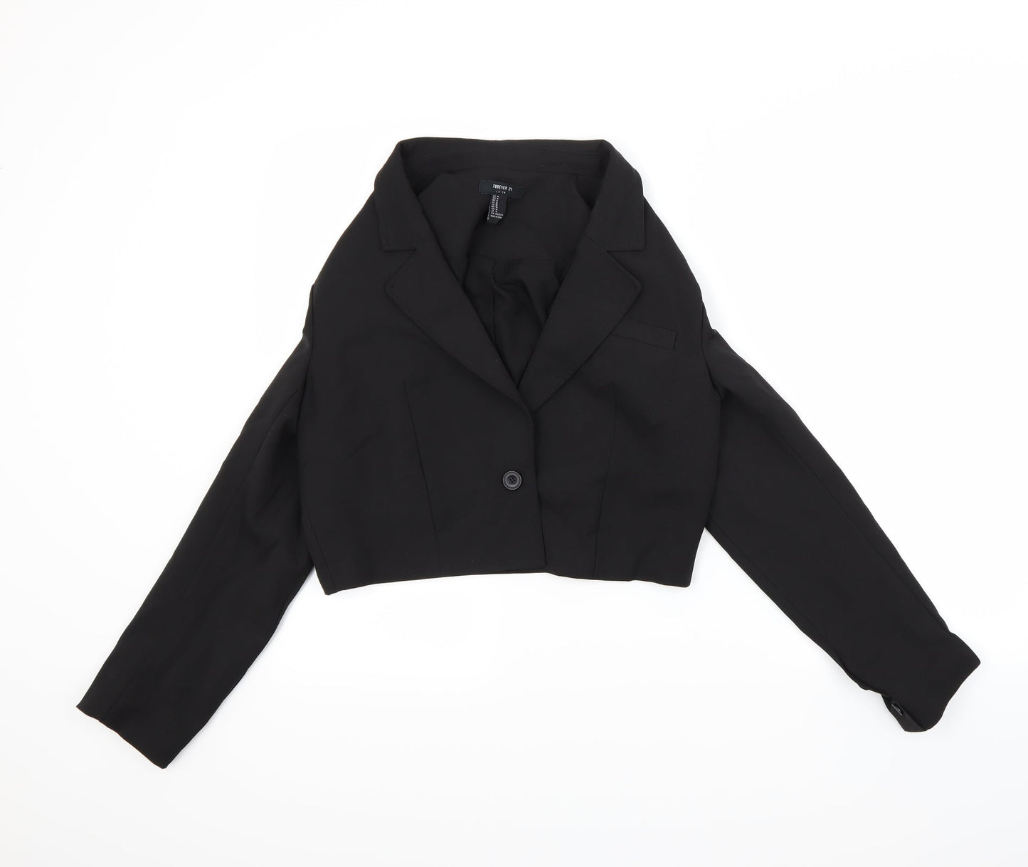 FOREVER 21 Womens Black   Jacket  Size M  - Crop