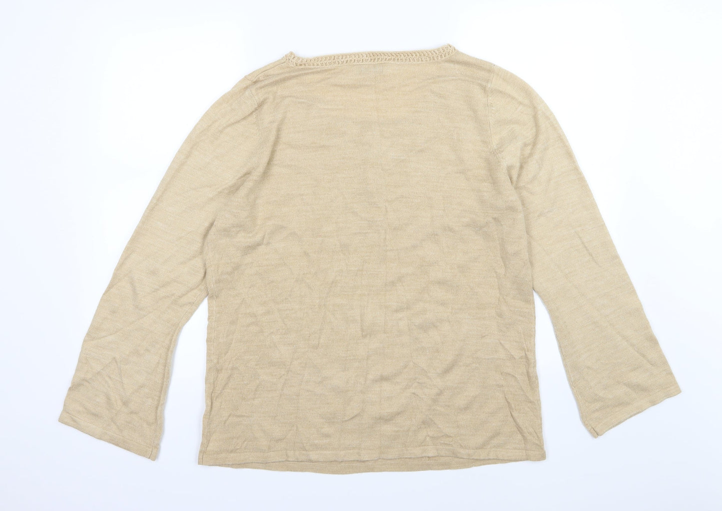Soon Womens Brown  Knit Pullover Jumper Size 20
