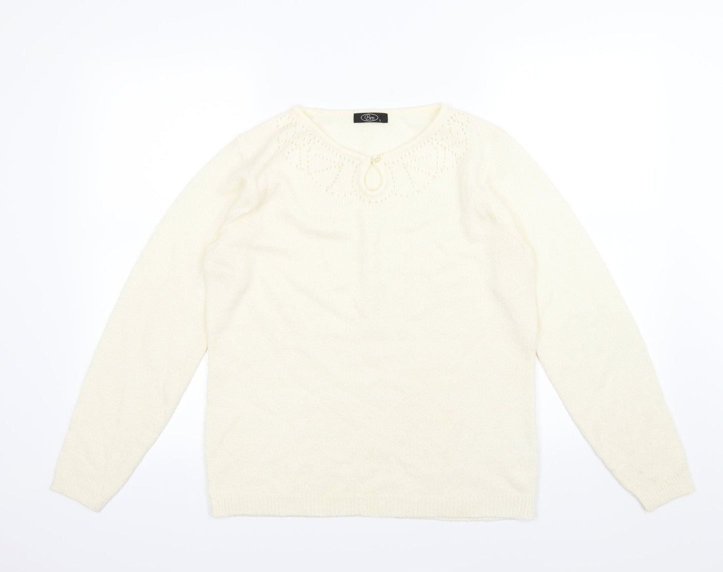 Bonmarché Womens Ivory  Knit Pullover Jumper Size S