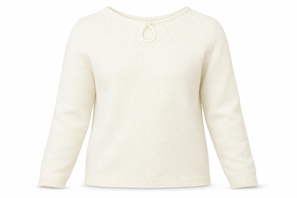 Bonmarché Womens Ivory Knit Pullover Jumper Size S