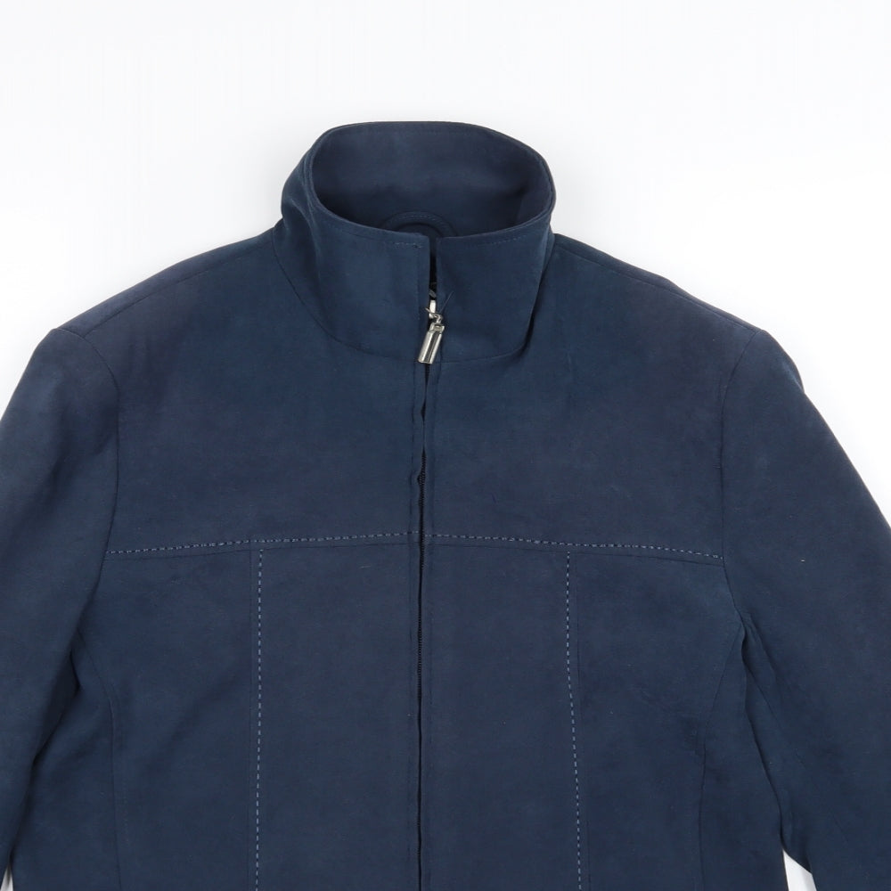 Alexara Womens Blue  Velour Jacket  Size S